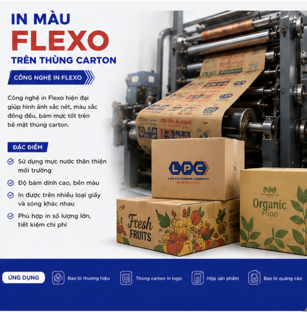 In màu flexo trên thùng carton